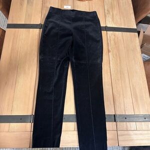 Ruby Road Pants 4P Velour velvet Black High-Waisted straight leg 27” inseam
